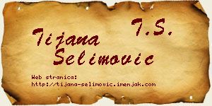 Tijana Selimović vizit kartica